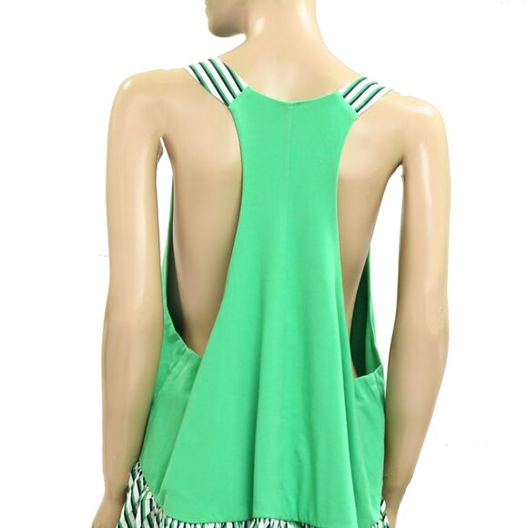 Daily Practice Spring Fling Racerback Babydoll Mini Dress Striped 1XPS 280214 - Picture 8 of 8